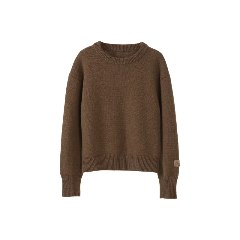 Fstudio Inner Layer Long Sleeved Loose Fit Crew Neck Knitwear Women's-2
