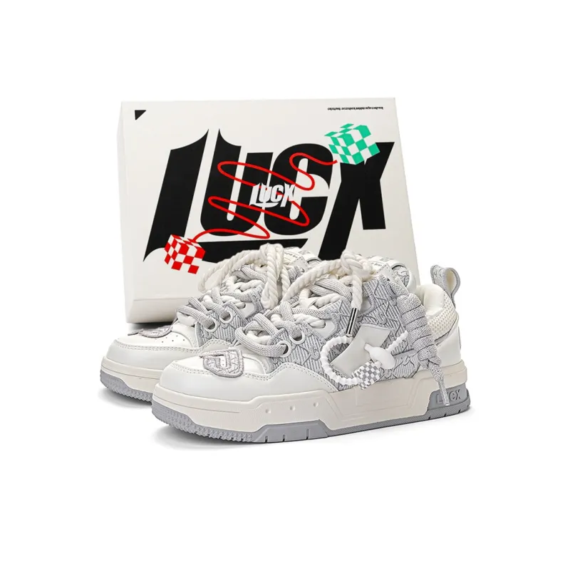 LUCX Cushioned Slip Resistant Abrasion Resistant Low Top Chunky Sneakers Unisex-54