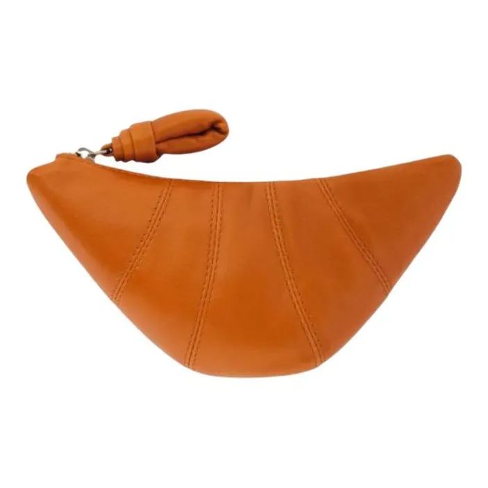 Lemaire Croissant Series Sheepskin Coin Purses Wallets Women's Burnt Orange-0