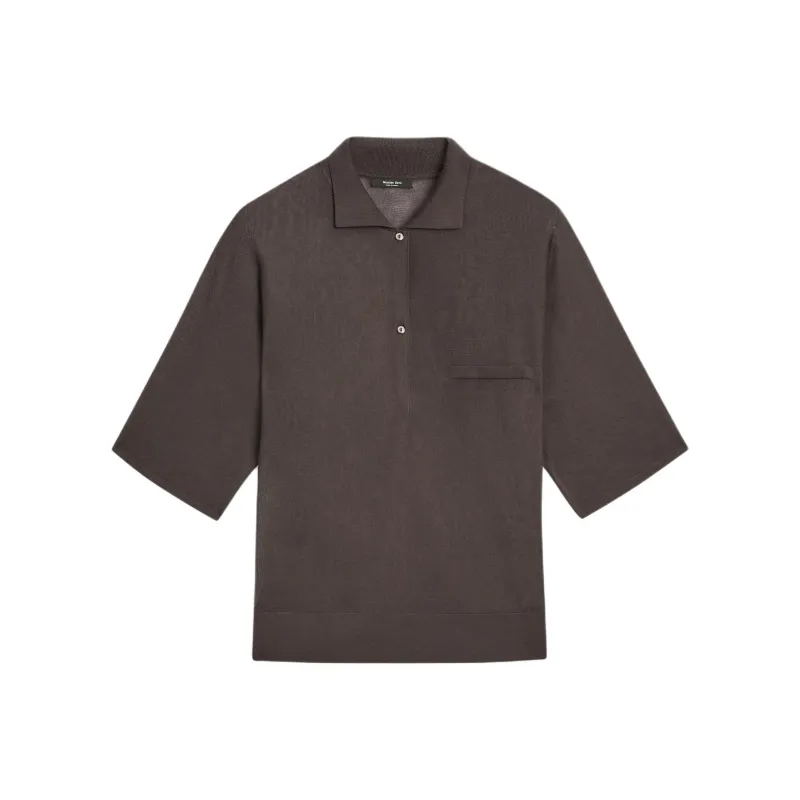 Massimo Dutti Polo Shirt Women's Brown-0