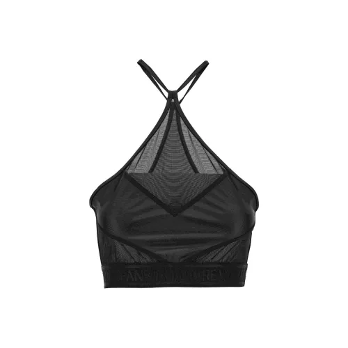 VERSACE Tulle panelled Crop Top