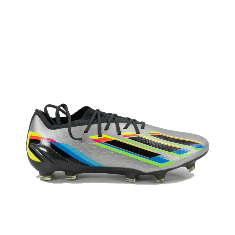 Adidas SG Metal Long Studs Soft Ground, Natural Ground Anti Slip Wear Resistant Soccer Shoes Men's Silver Black-1