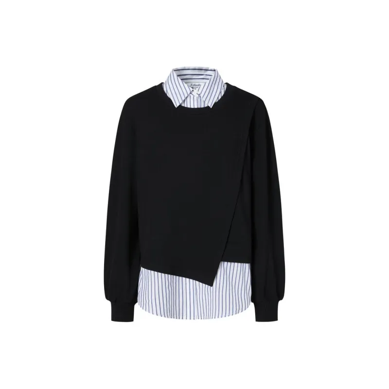 JZ. ANNAKRO Sweatshirt Women's Plain Black-0