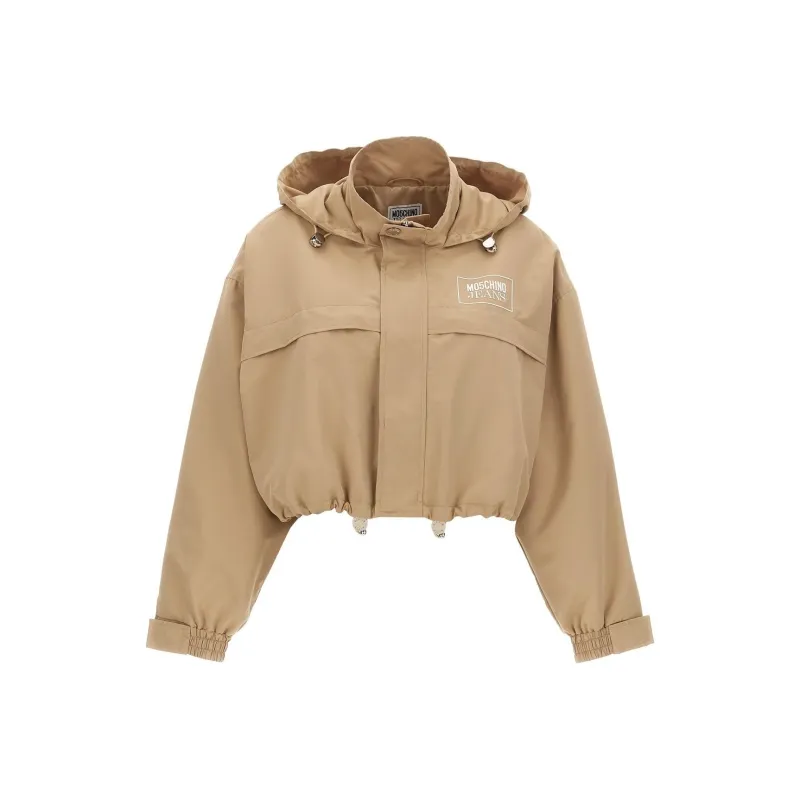 MOSCHINO Logo Printed Cropped Jacket-0