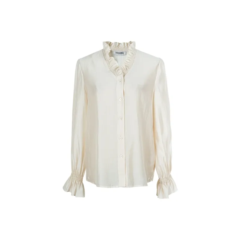 MISSSHINE Shirt Women's Creamy Apricot-0