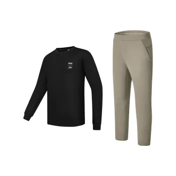 FILA Casual Sportswear Men Pitch Black Top/Serpentine Green