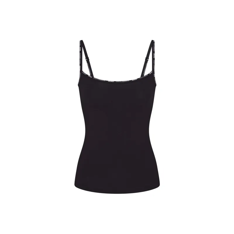 SKIMS x DOLCE&GABBANA FW24 Capsule Collection Cotton Jersey Scoop Neck Cami Camisole Women's ONYX/Onyx-0