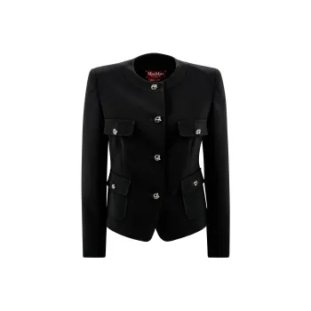 MaxMara Studio Buttoned Crewneck Jacket