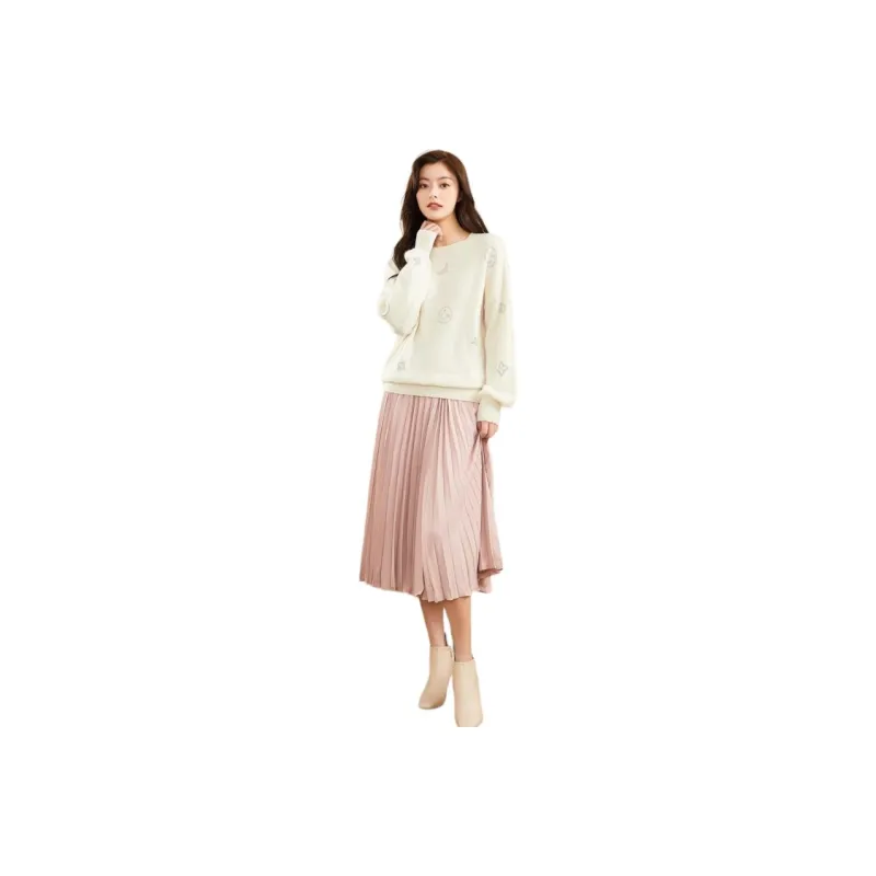 MIHUANG Cashmere Sweater Women's Raw White-0