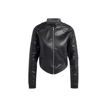 Adidas Originals ADIBREAK Premium Pleather Track Top Jackets Coats Women's Black