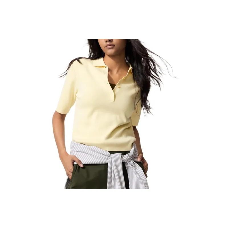 UNIQLO Polo Shirt Women's Light Yellow-0