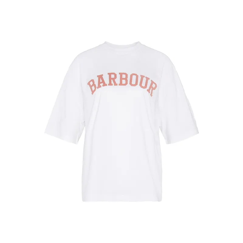 BARBOUR Drop Shoulder Sleeve T-Shirt Women's Classic White-0