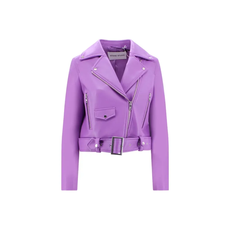 STAND STUDIO Esmeralda Long Sleeved Biker Jacket-0