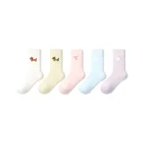 Dachshund Puppy Crew Socks-5 Pack, Cooling Modal/7A Antibacterial