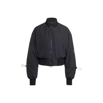 Adidas Free Shipping With AdiClub Adidas By Stella McCartney TrueNature Woven Bomber Cropped Jacket