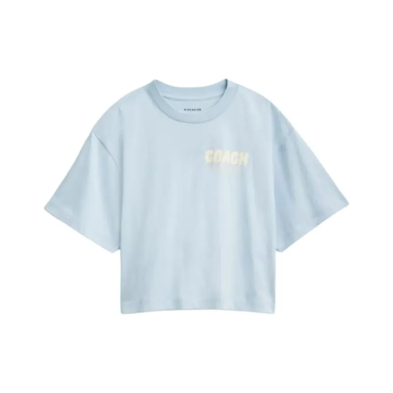 COACH T Shirt Women's Light Blue-0
