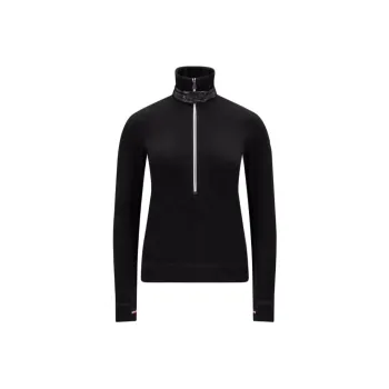 Moncler Fleece Polo Neck Sweatshirt Women's Black