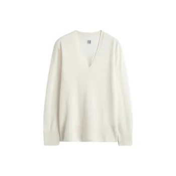 TOTEME SS25 Cashmere Sweater Women's Beige Yellow