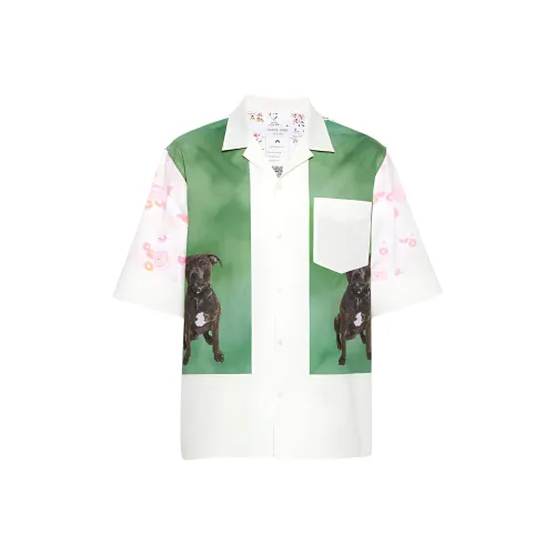 Marine Serre Graphic Print Short-Sleeve Shirt