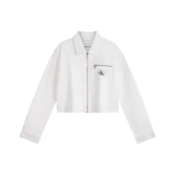 CALVIN KLEIN Jacket Women's White Denim