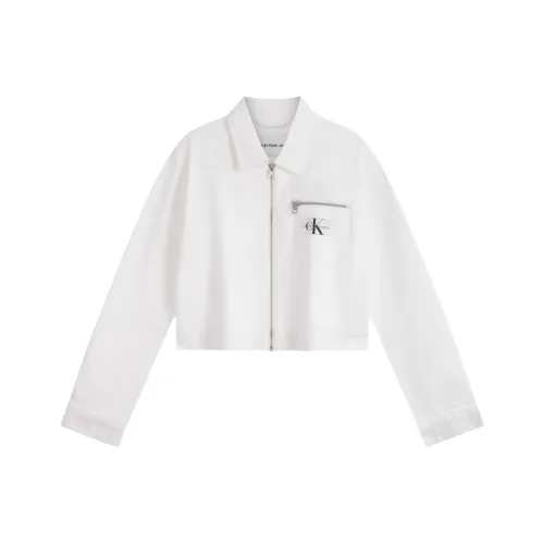 CALVIN KLEIN Jacket Women's White Denim