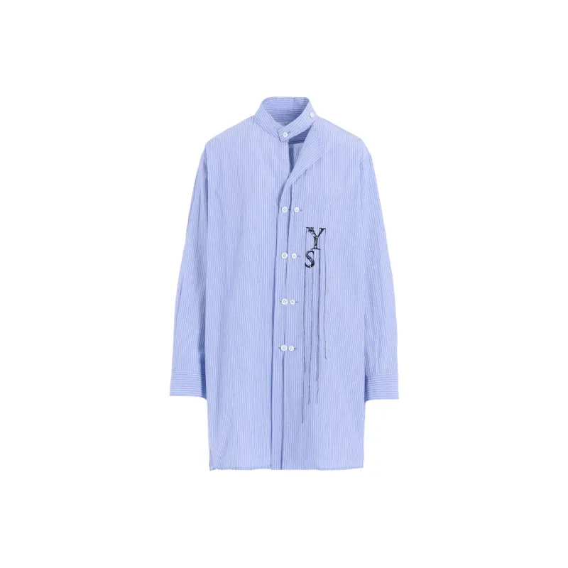 Yohji Yamamoto Longline Striped Shirt-0