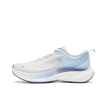 QIAODAN Shock Absorbers Rebound Low Top Casual Sprint Running Shoes Women's White Purple Blue