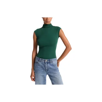 MICHAEL KORS Stretch Cotton Blend Funnel-Neck Top