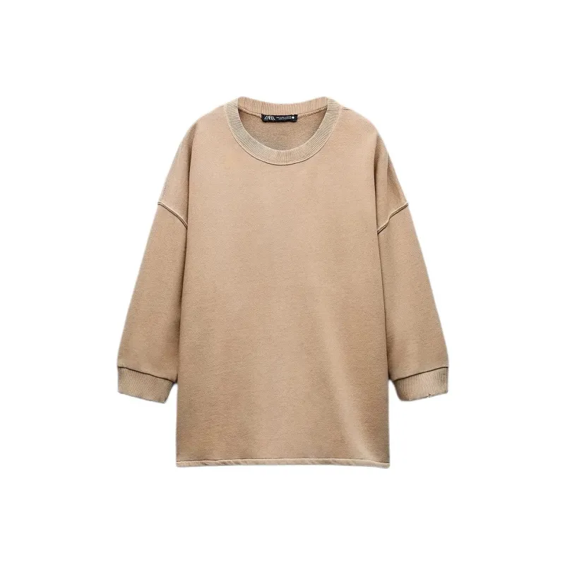 ZARA Sweatshirt Women's Light Pink-0