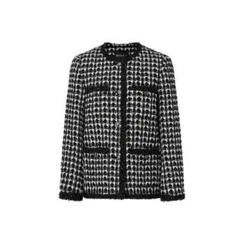 MO&CO Jackets Women's Black White Texture Color