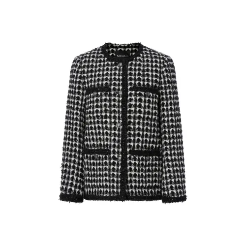MO&CO Jackets Women's Black & White Texture