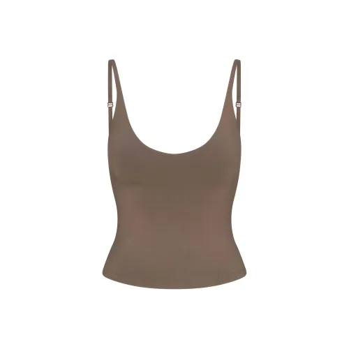 SKIMS SS25 SMOOTH LAYERS SCOOP NECK CAMI Camisole Women's TRUFFLE/Truffle