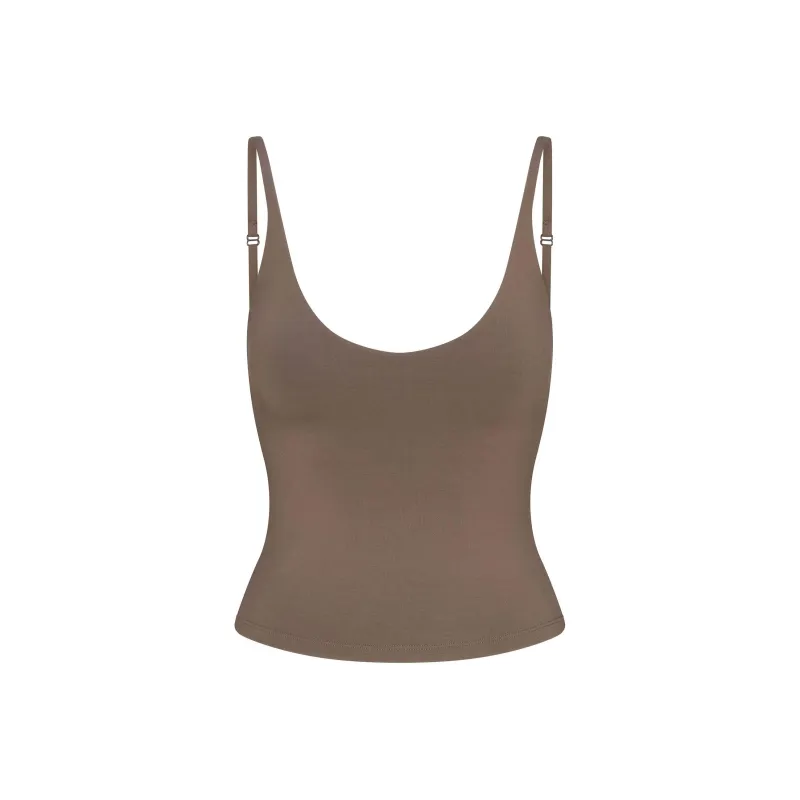 SKIMS SS25 SMOOTH LAYERS SCOOP NECK CAMI Camisole Women's TRUFFLE/Truffle-0