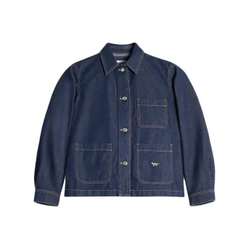 Maison Kitsuné Logo embroidered Denim Jacket