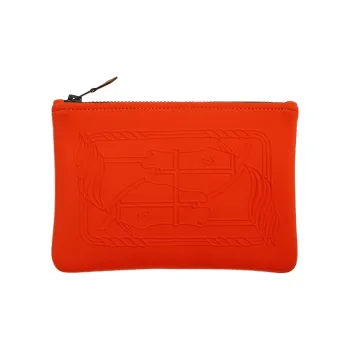 HERMES Neobain Polyamide Clutch Small Size Women's Orange