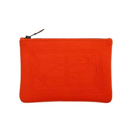 hermes travel Neobain Polyamide Clutch Small Size Women's Orange