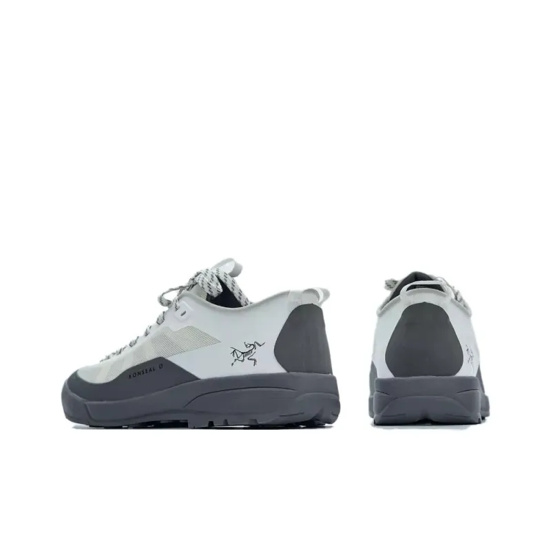 Arcteryx Konseal Lt Slip Resistant Low Top Hiking Shoes Men's White Gray-4