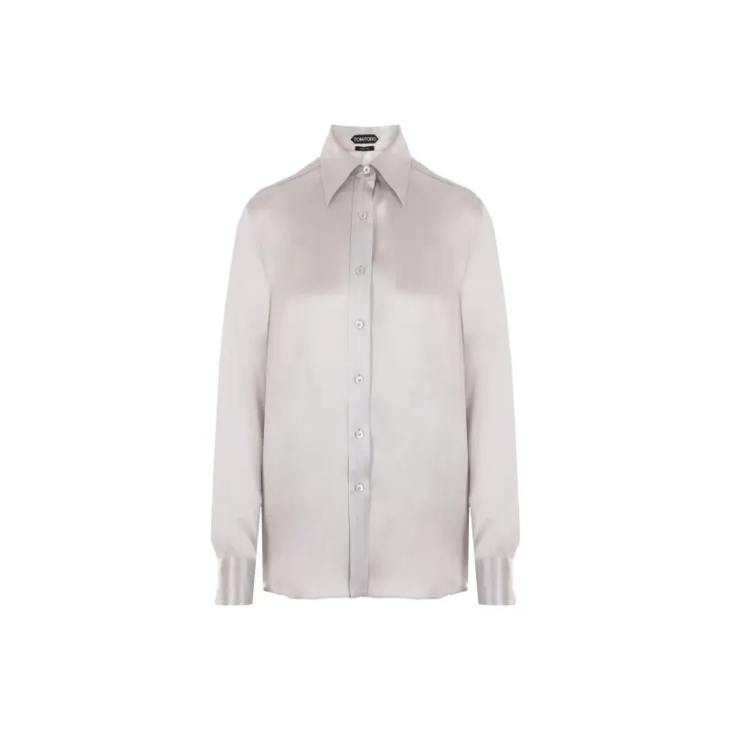 TOM FORD Fluid Charmeuse Satin Shirt-0