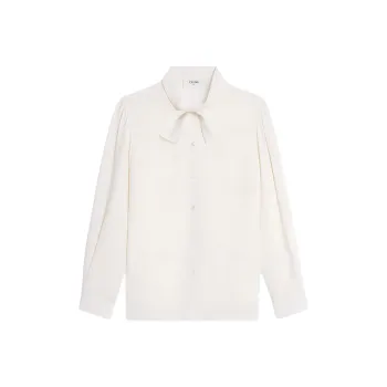 CELINE Lavallière Blouse In Crêpe De Soie And Acetate