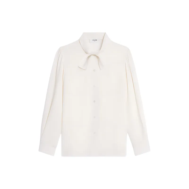 CELINE Lavallière Blouse In Crêpe De Soie And Acetate-0