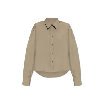 AMIPARIS Paris Cropped Oversized Shirt