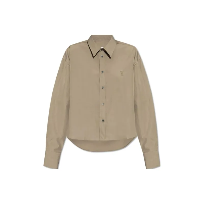 AMIPARIS Paris Cropped Oversized Shirt-0