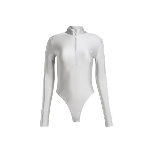 Adidas Originals Firebird Zip-Up Bodysuit Bodysuits Women's Gray
