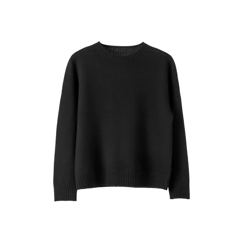 Fstudio Fashion Loose Fit Commute Base Knitwear Women's Black-3
