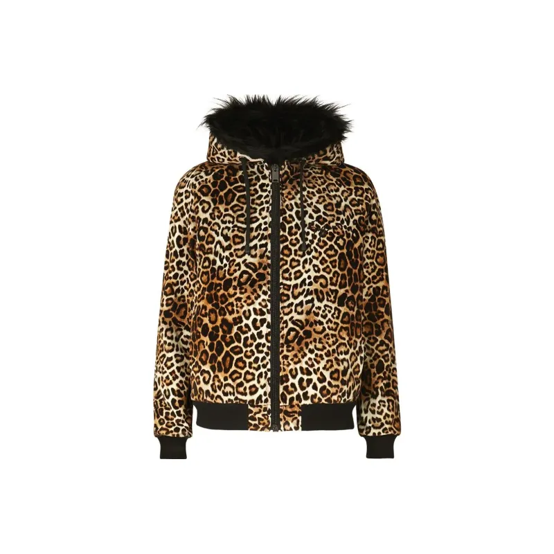 Giuseppe Zanotti Tasha Leopard print Hooded Jacket-0