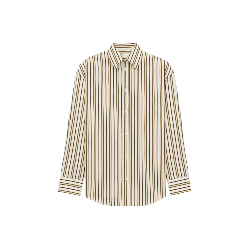 SAINT LAURENT Shirt Women's Burgundy Khaki-0