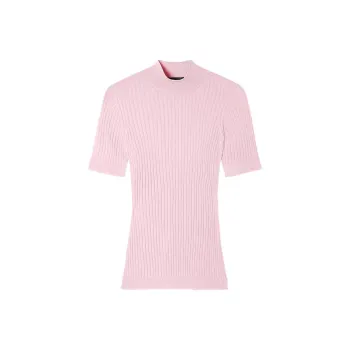 VERSACE Mock Neck Knitted Top