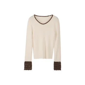 Fstudio Seasonal Korean Petite Design Color Blocking Sweater Knitwear Women's
