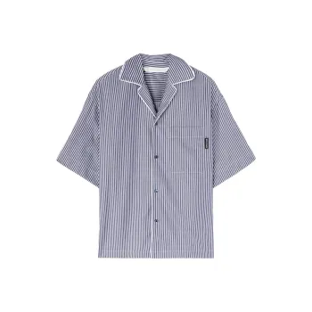 PALM ANGELS Striped Short Sleeved Shirt