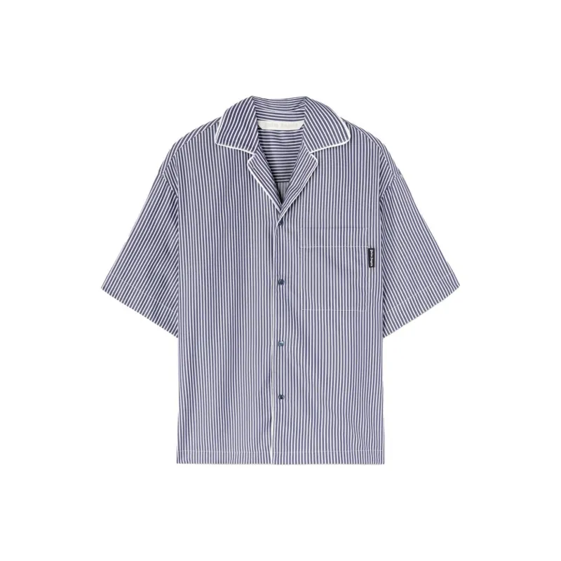 PALM ANGELS Logo print Striped Shirt-0
